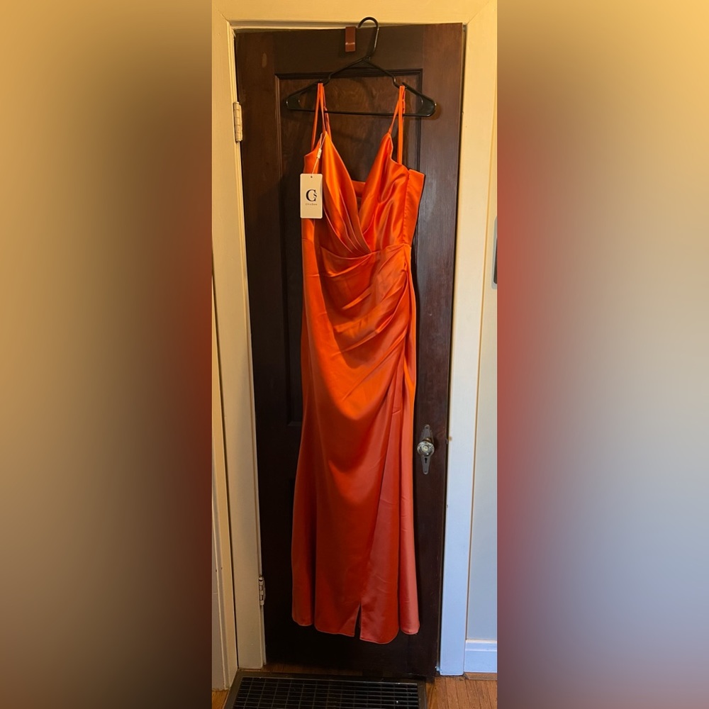 Chicsew papaya bridesmaid dress